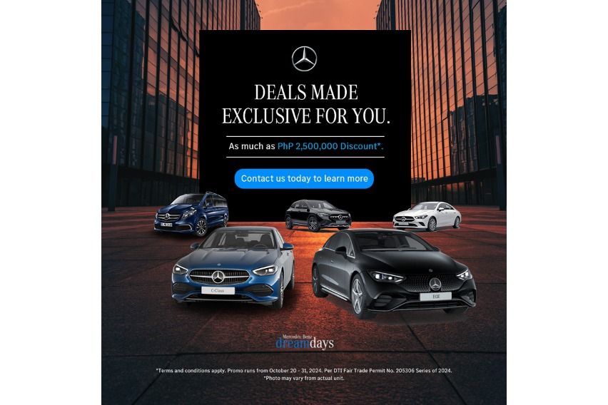 Mercedes Benz Dream Days promo gives discounts up to P2.5-M Mercedes Benz Dream Days promo gives discounts up to P2.5-M