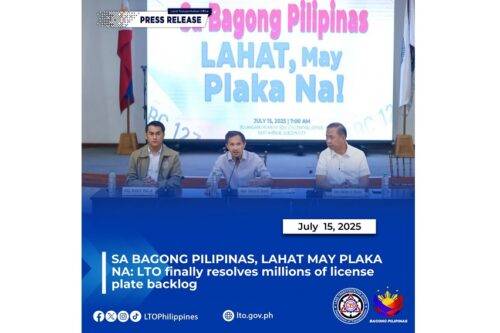 LTO looks to fast-track number plate delivery after resolving backlogs