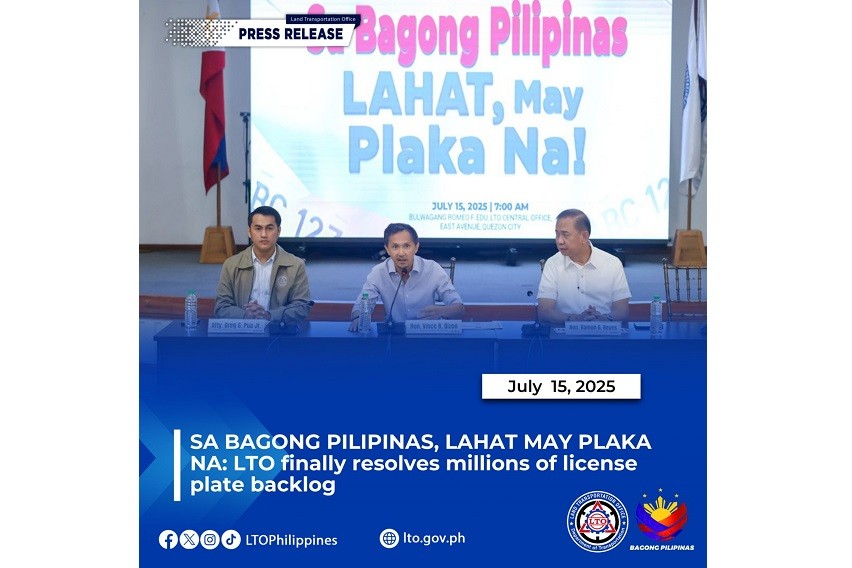 LTO License Plate Backlog
