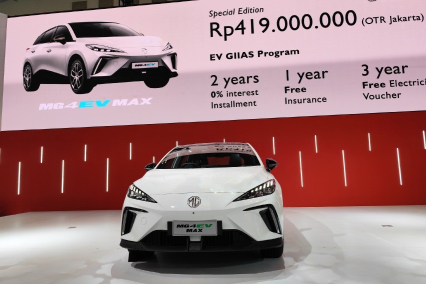 MG4 EV Max bagian depan di GIIAS 2025