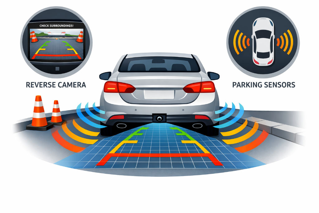 Reverse camera & parking sensors
