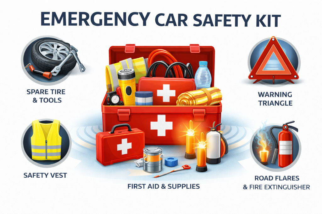 Emergency car safety kit