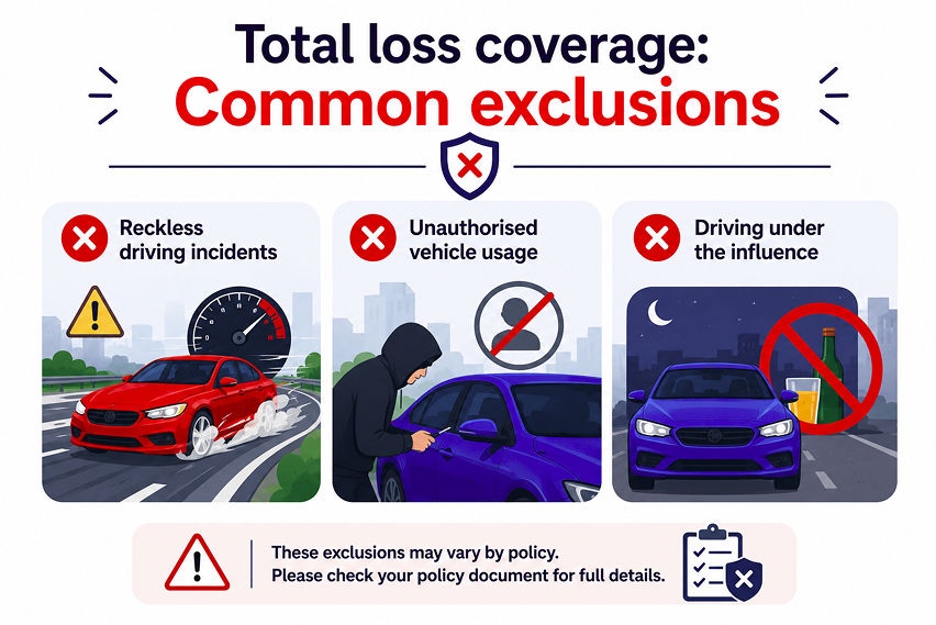Total loss coverage exclusions