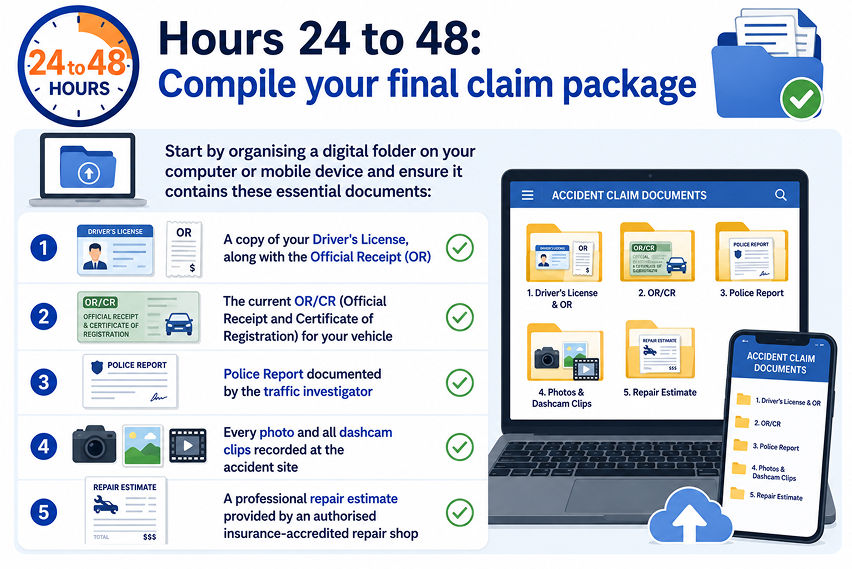 checklist for filing a car insurance claim