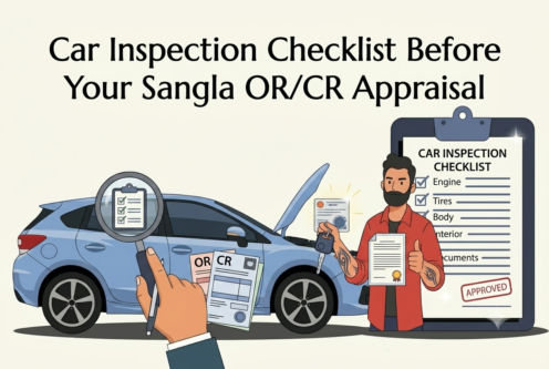 Car Inspection Checklist Before a Sangla OR/CR Appraisal